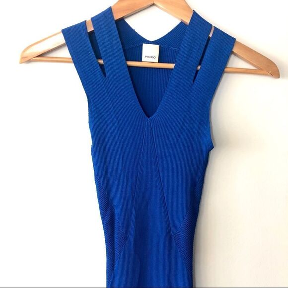 pinko • bodycon cut out dress royal blue - Picture 3 of 9